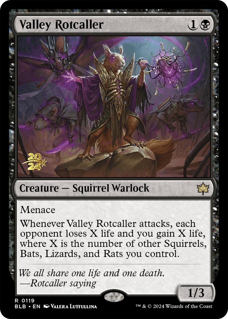 Valley Rotcaller [Bloomburrow Prerelease Promos] | Deep Dive Games St. Marys