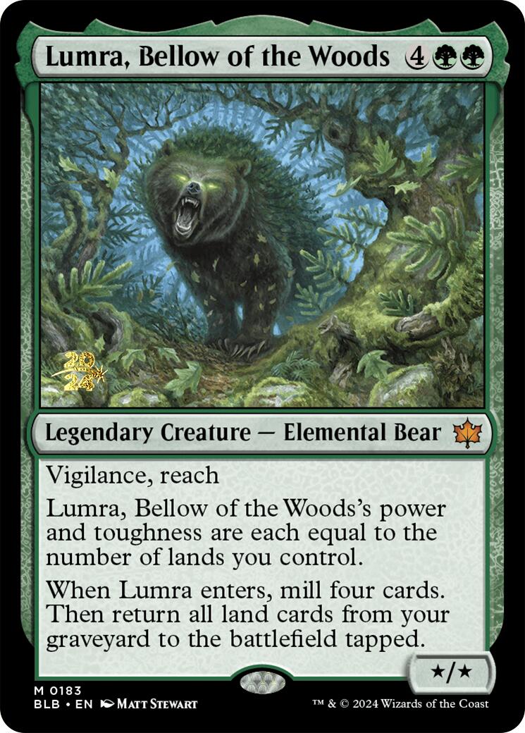 Lumra, Bellow of the Woods [Bloomburrow Prerelease Promos] | Deep Dive Games St. Marys