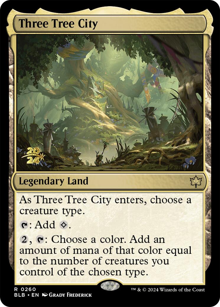 Three Tree City [Bloomburrow Prerelease Promos] | Deep Dive Games St. Marys