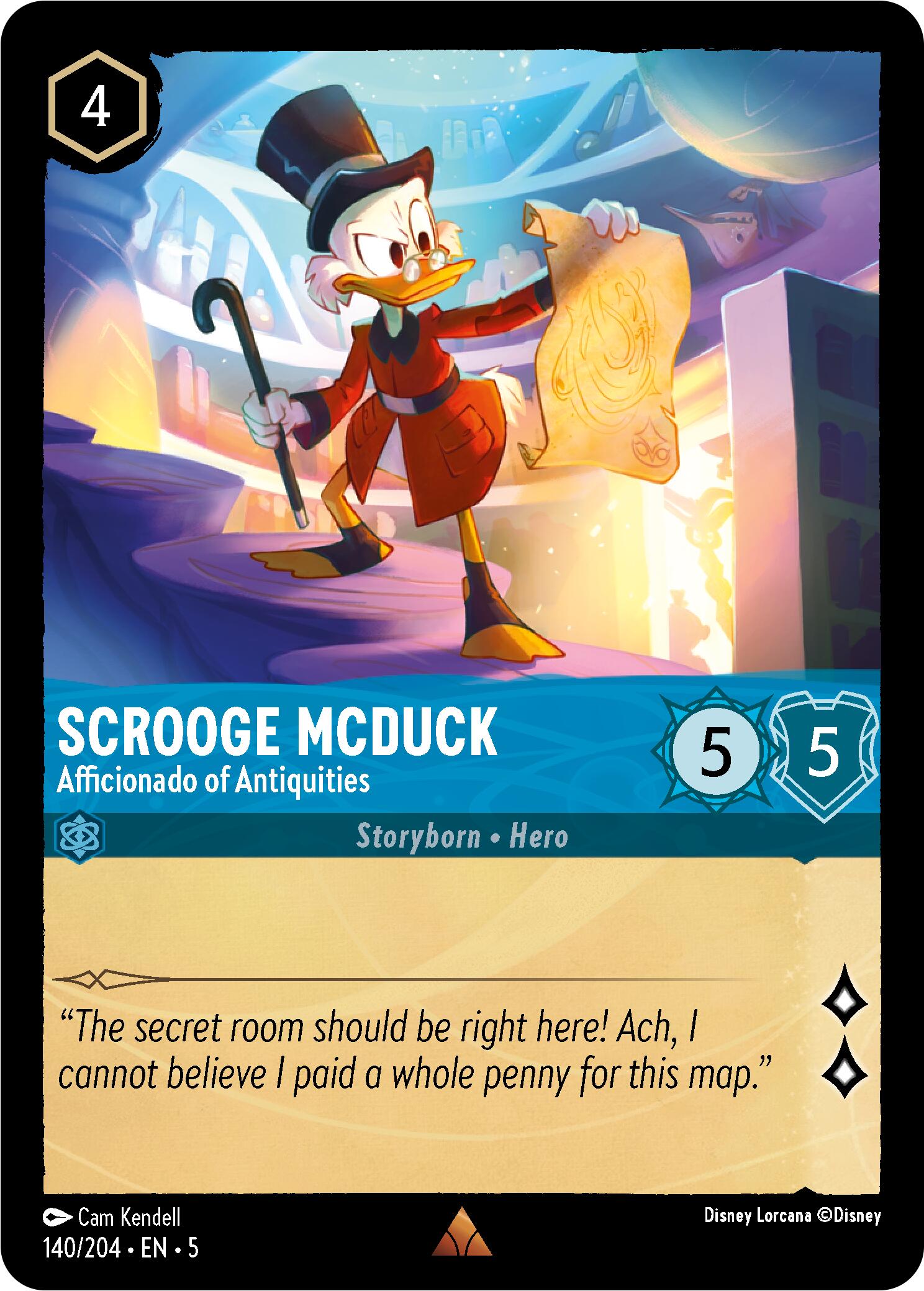 Scrooge McDuck - Afficionado of Antiquities (140/204) [Shimmering Skies] | Deep Dive Games St. Marys