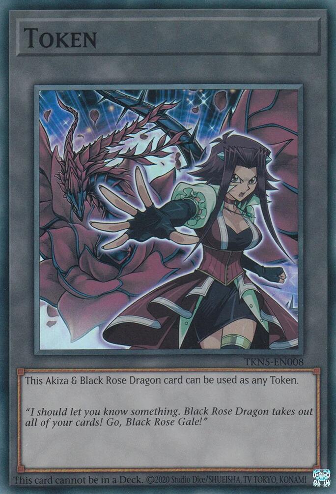 Token: Akiza & Black Rose Dragon [TKN5-EN008] Super Rare | Deep Dive Games St. Marys