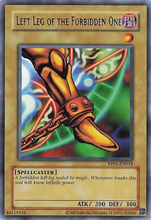 Left Leg of the Forbidden One [RP01-EN018] Rare | Deep Dive Games St. Marys