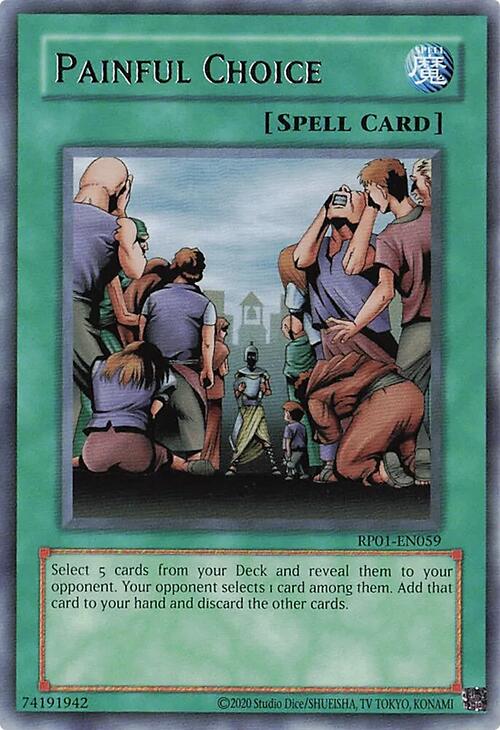 Painful Choice [RP01-EN059] Rare | Deep Dive Games St. Marys