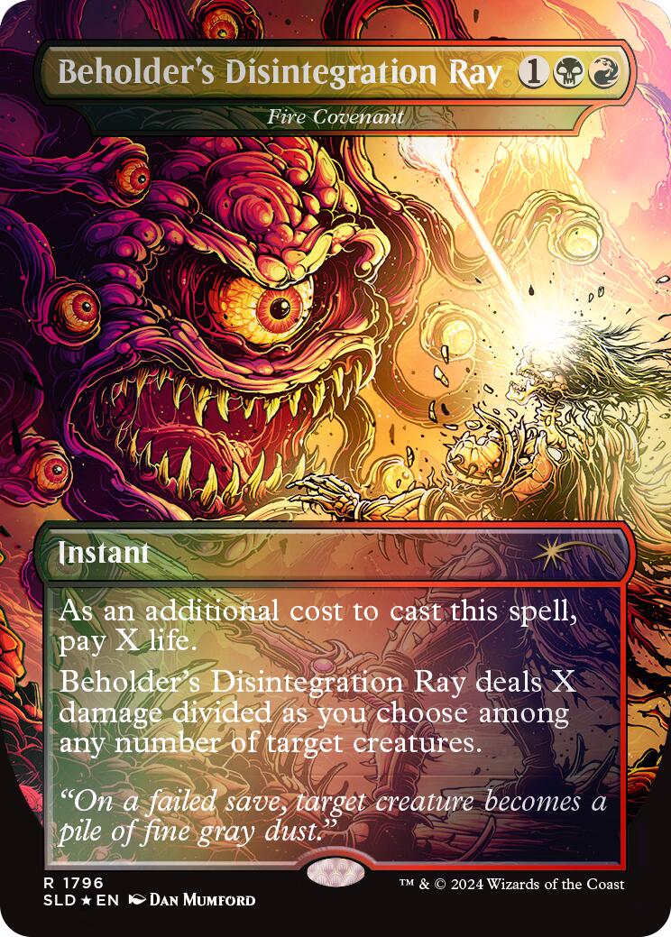 Beholder's Disintegration Ray - Fire Covenant (Rainbow Foil) [Secret Lair Drop Series] | Deep Dive Games St. Marys