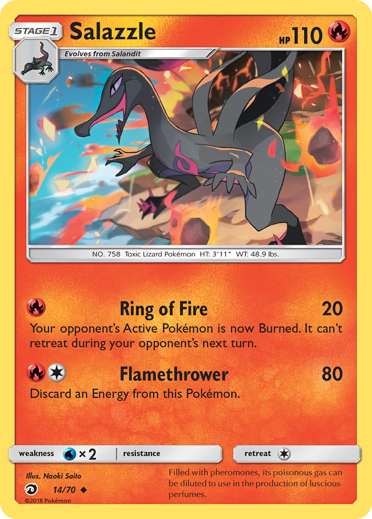 Salazzle (14/70) [Sun & Moon: Dragon Majesty] | Deep Dive Games St. Marys