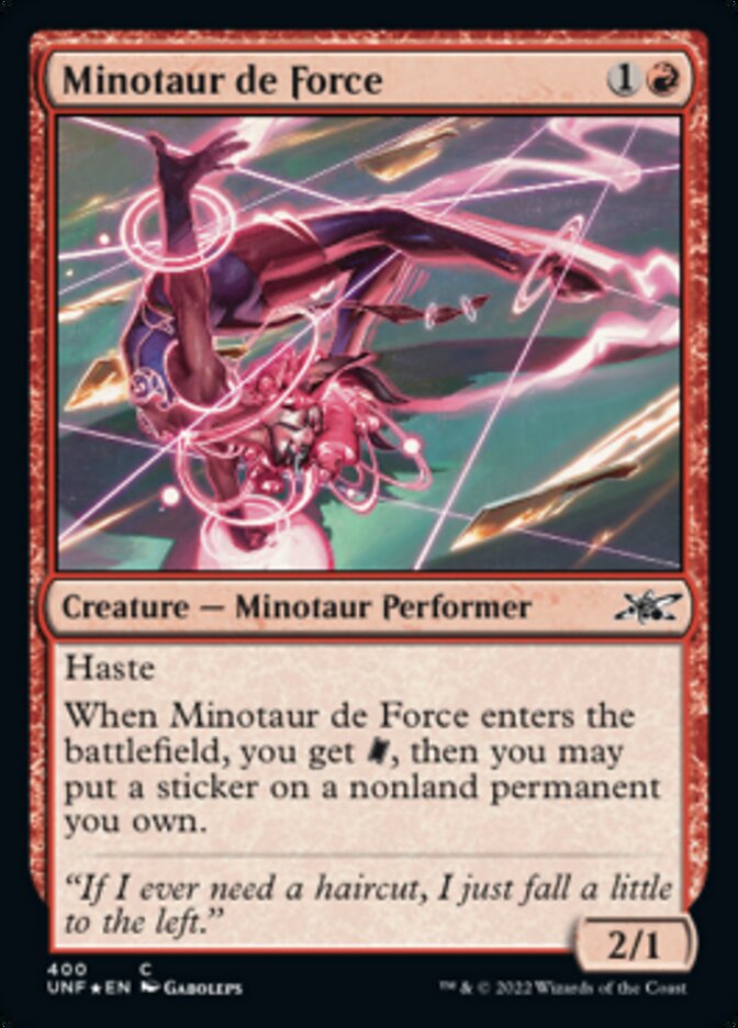 Minotaur de Force (Galaxy Foil) [Unfinity] | Deep Dive Games St. Marys