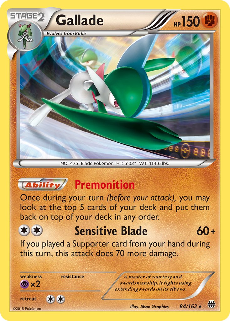 Gallade (84/162) (Cosmos Holo) (Blister Exclusive) [XY: BREAKthrough] | Deep Dive Games St. Marys