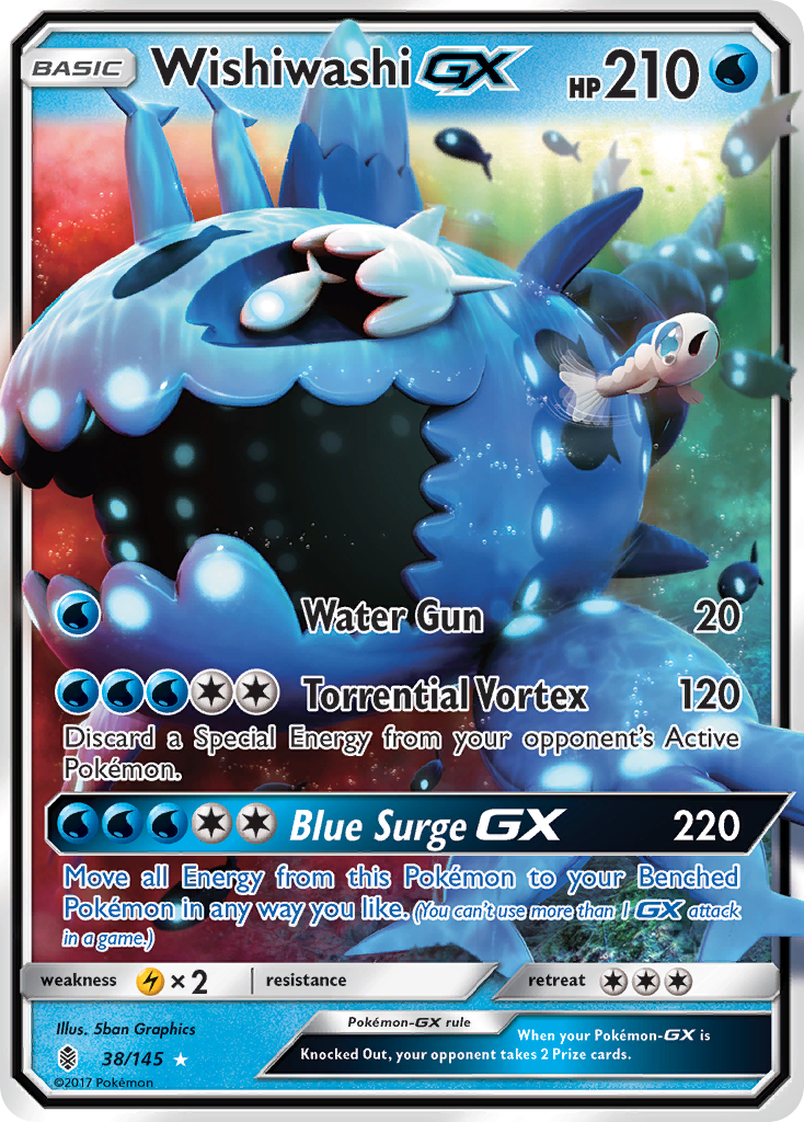 Wishiwashi GX (38/145) [Sun & Moon: Guardians Rising] | Deep Dive Games St. Marys