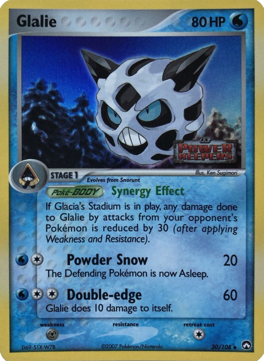 Glalie (30/108) (Stamped) [EX: Power Keepers] | Deep Dive Games St. Marys