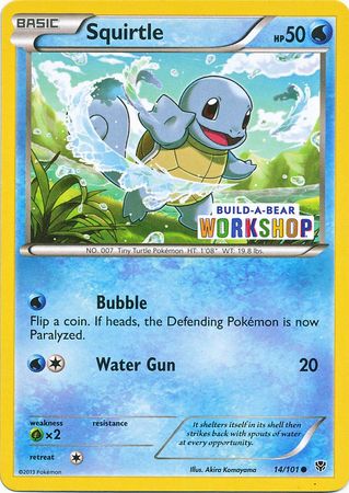 Squirtle (14/101) (Build A Bear Workshop Exclusive) [Black & White: Plasma Blast] | Deep Dive Games St. Marys