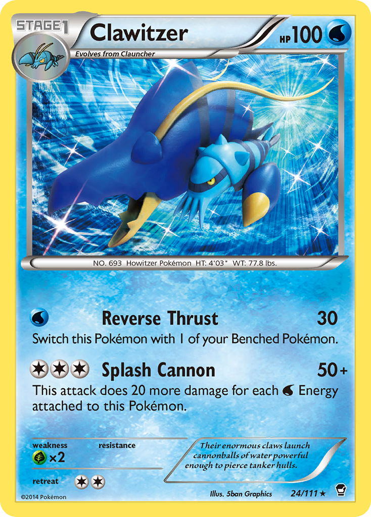 Clawitzer (24/111) [XY: Furious Fists] | Deep Dive Games St. Marys