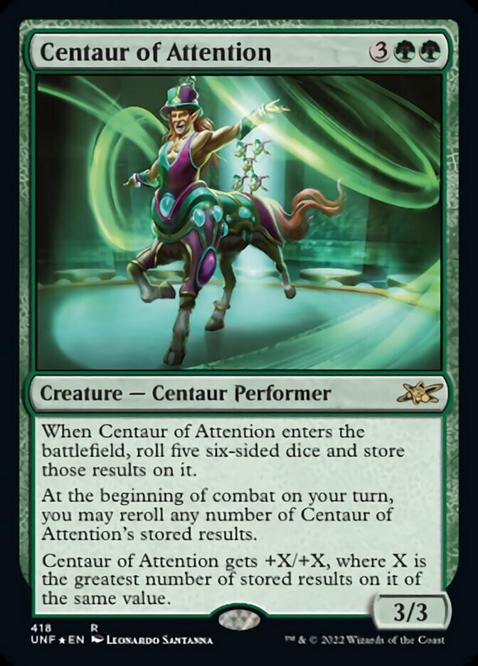 Centaur of Attention (Galaxy Foil) [Unfinity] | Deep Dive Games St. Marys