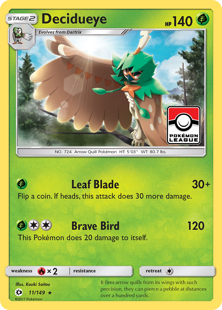 Decidueye (11/149) [Sun & Moon: Base Set] | Deep Dive Games St. Marys