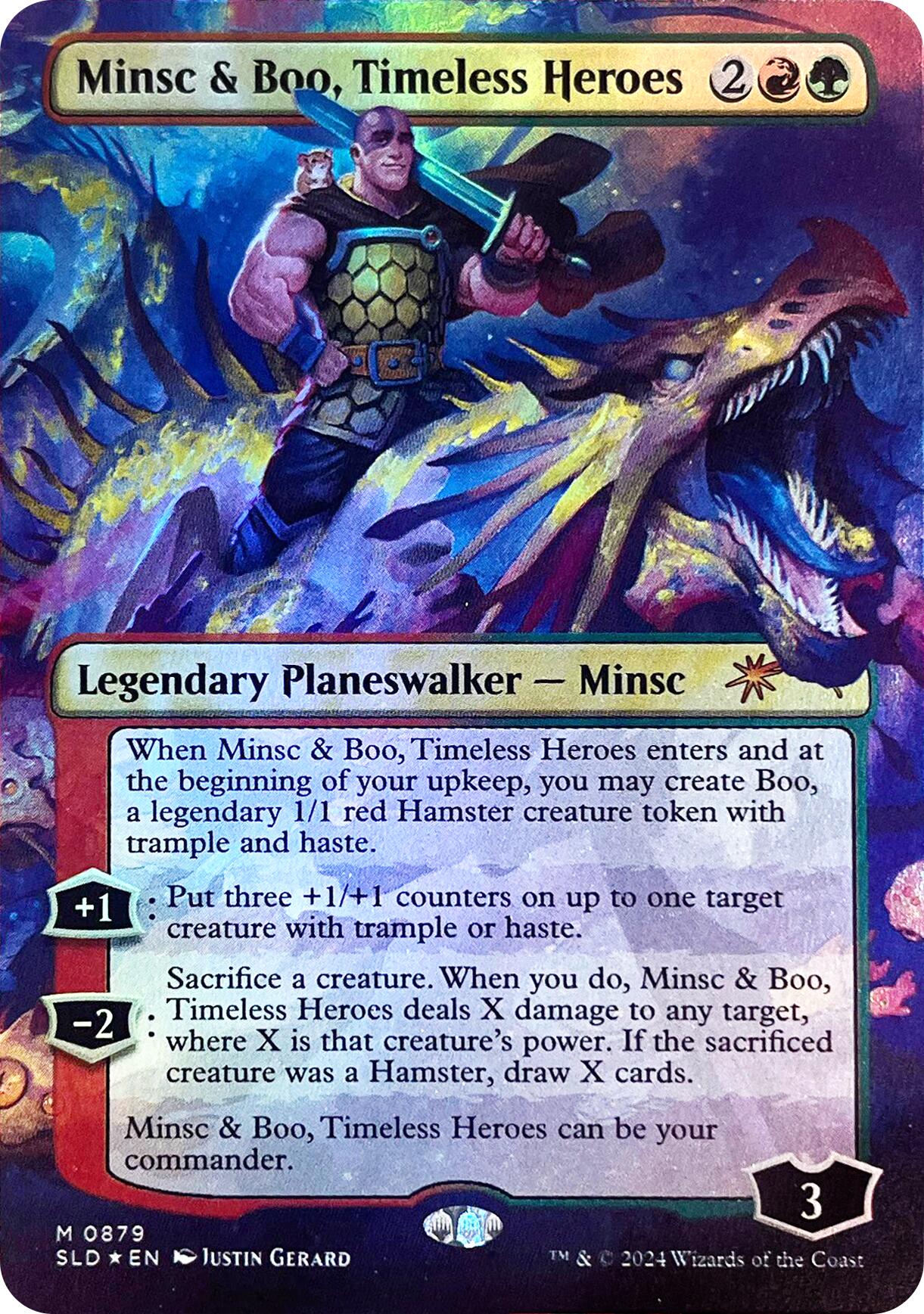 Minsc & Boo, Timeless Heroes (Rainbow Foil) [Secret Lair Drop Series] | Deep Dive Games St. Marys