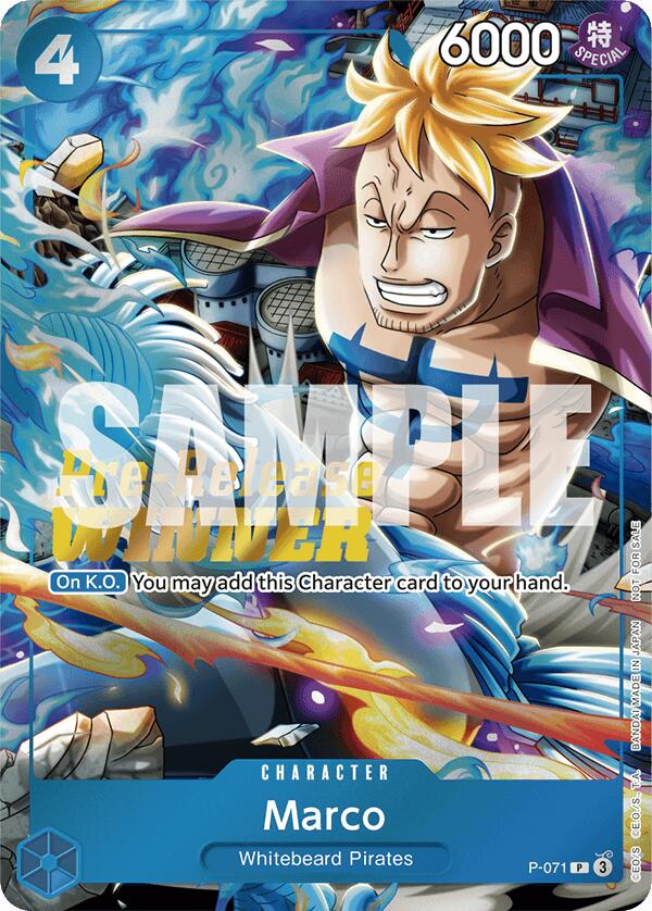 Marco (Two Legends Pre-Release Winner) [One Piece Promotion Cards] | Deep Dive Games St. Marys