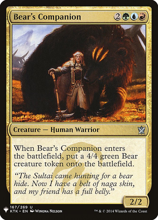 Bear's Companion [Mystery Booster] | Deep Dive Games St. Marys