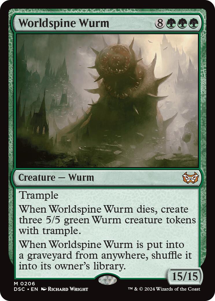 Worldspine Wurm [Duskmourn: House of Horror Commander] | Deep Dive Games St. Marys