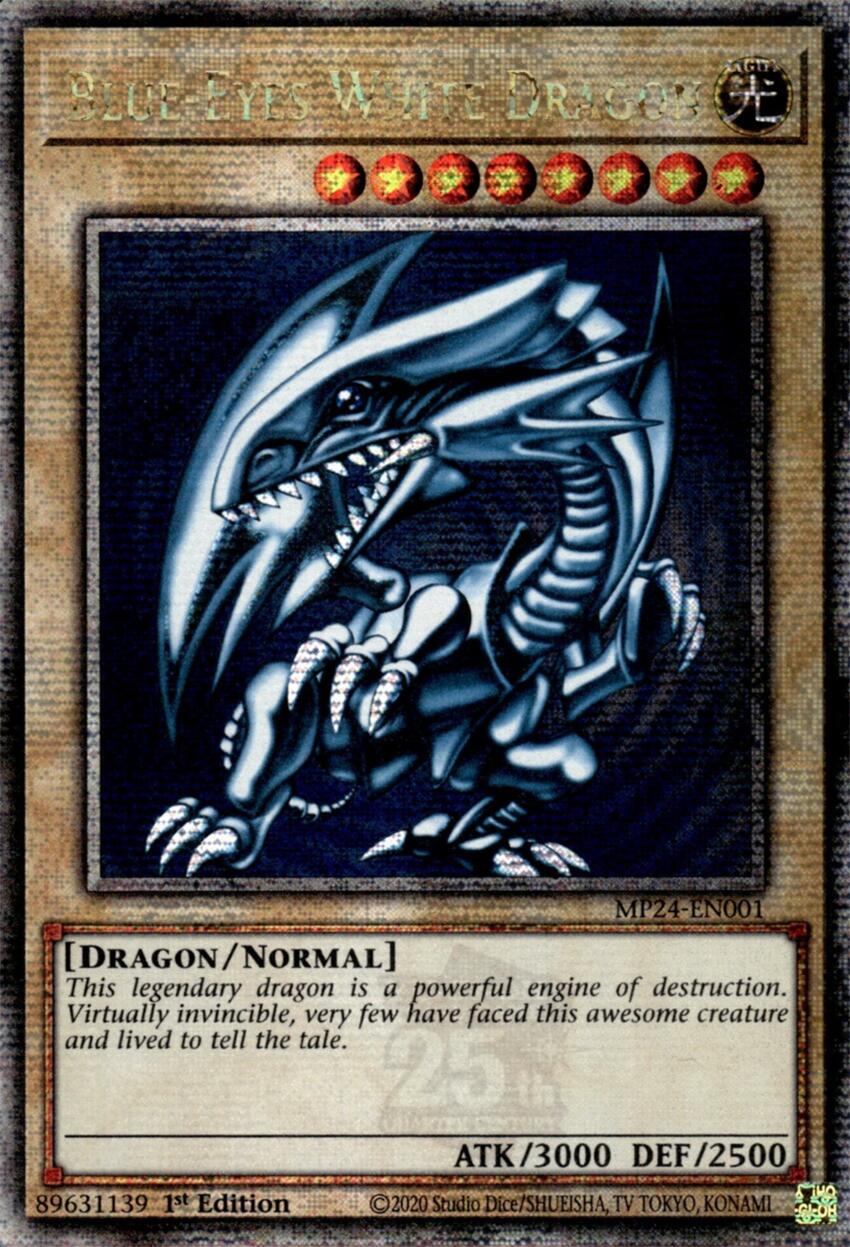 Blue-Eyes White Dragon [MP24-EN001] Quarter Century Secret Rare | Deep Dive Games St. Marys