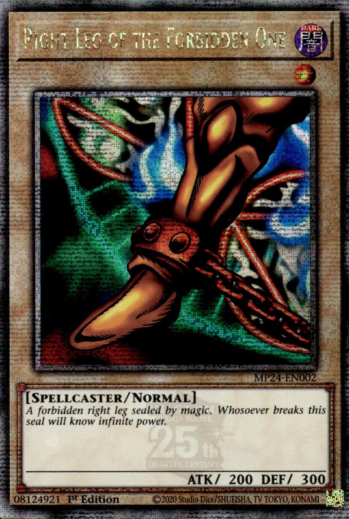 Right Leg of the Forbidden One [MP24-EN002] Quarter Century Secret Rare | Deep Dive Games St. Marys