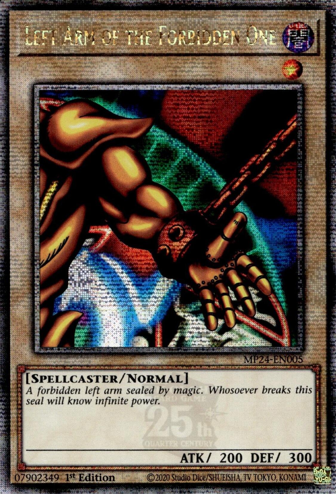 Left Arm of the Forbidden One [MP24-EN005] Quarter Century Secret Rare | Deep Dive Games St. Marys