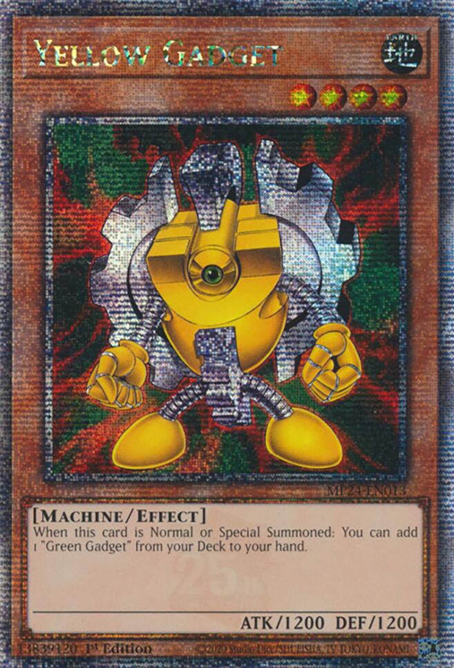 Yellow Gadget [MP24-EN013] Quarter Century Secret Rare | Deep Dive Games St. Marys