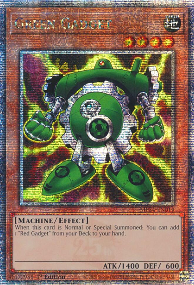 Green Gadget [MP24-EN014] Quarter Century Secret Rare | Deep Dive Games St. Marys