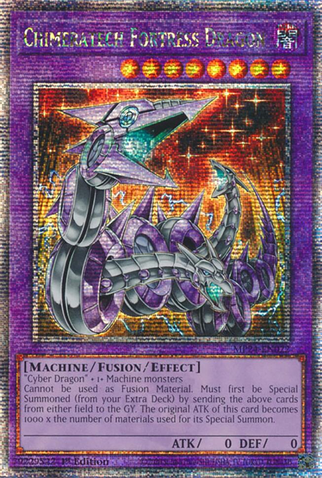 Chimeratech Fortress Dragon [MP24-EN022] Quarter Century Secret Rare | Deep Dive Games St. Marys