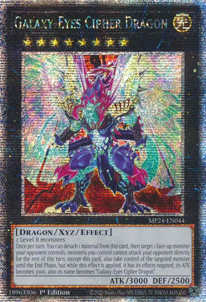 Galaxy-Eyes Cipher Dragon [MP24-EN044] Quarter Century Secret Rare | Deep Dive Games St. Marys