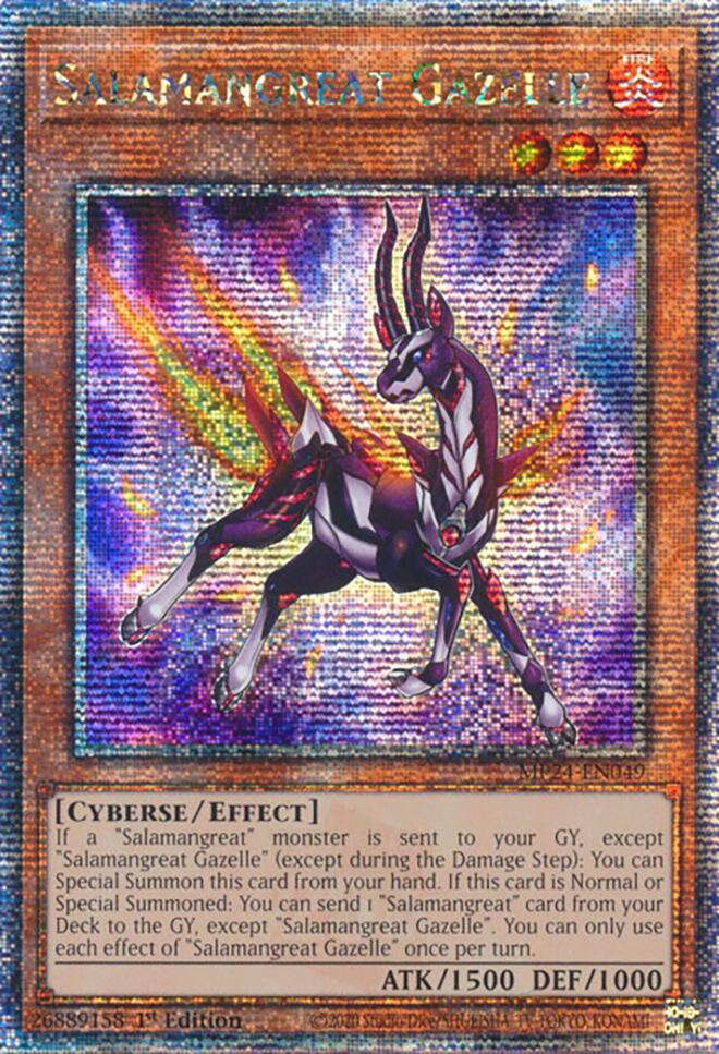 Salamangreat Gazelle [MP24-EN049] Quarter Century Secret Rare | Deep Dive Games St. Marys