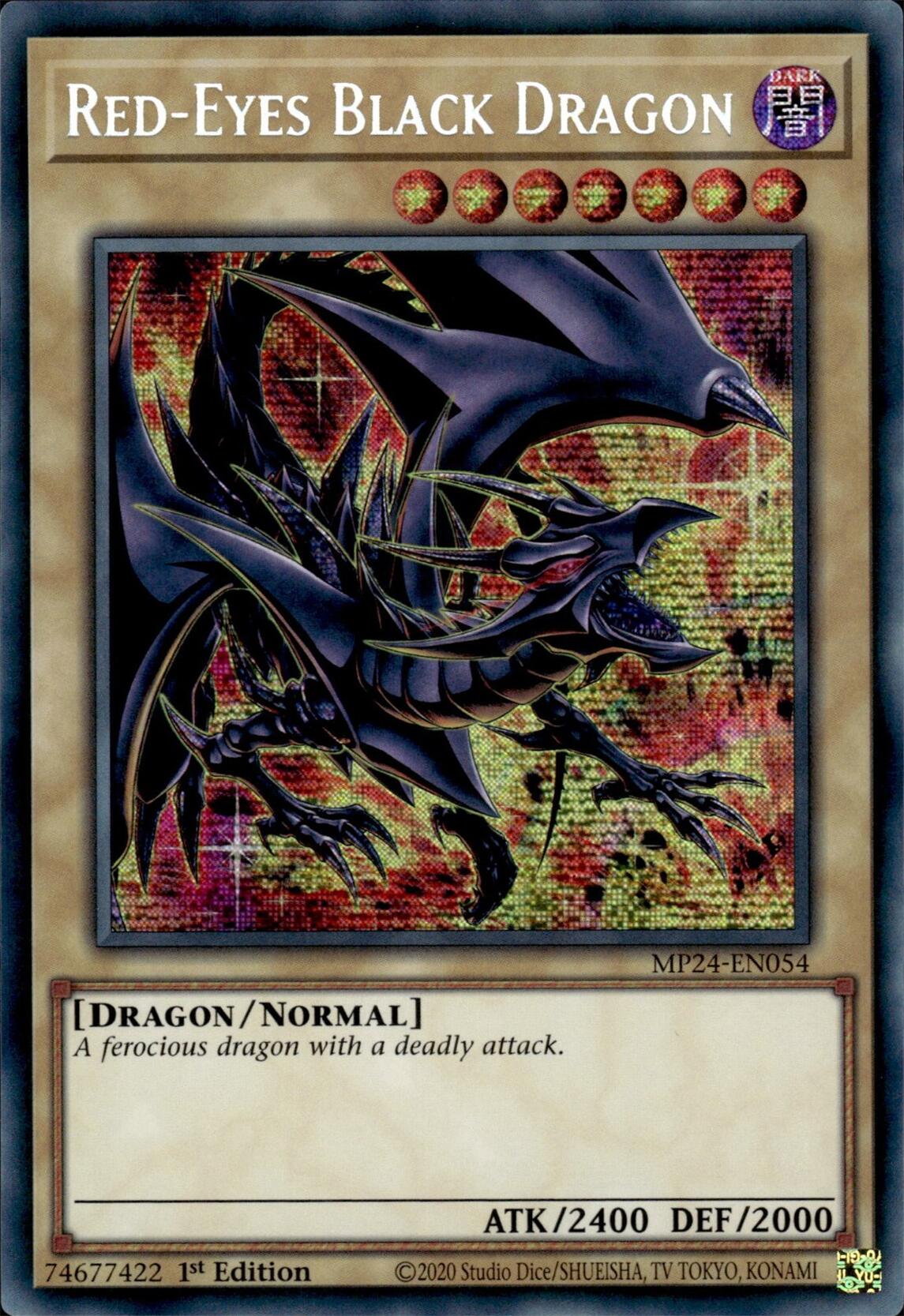 Red-Eyes Black Dragon (Alternate Art) [MP24-EN054] Prismatic Secret Rare | Deep Dive Games St. Marys