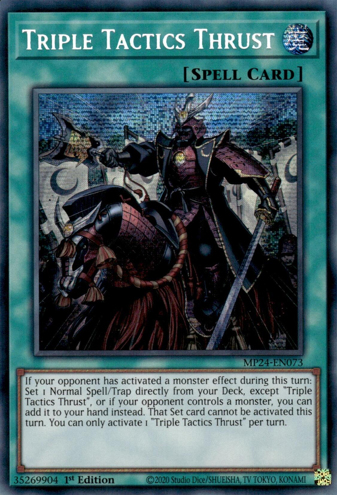 Triple Tactics Thrust [MP24-EN073] Prismatic Secret Rare | Deep Dive Games St. Marys