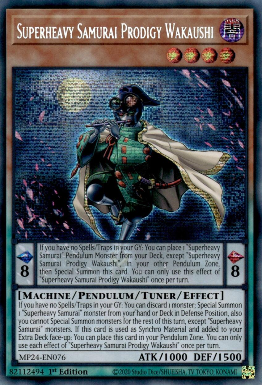 Superheavy Samurai Prodigy Wakaushi [MP24-EN075] Prismatic Secret Rare | Deep Dive Games St. Marys