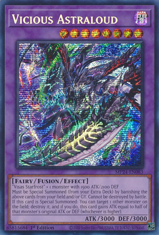 Vicious Astraloud [MP24-EN083] Prismatic Secret Rare | Deep Dive Games St. Marys