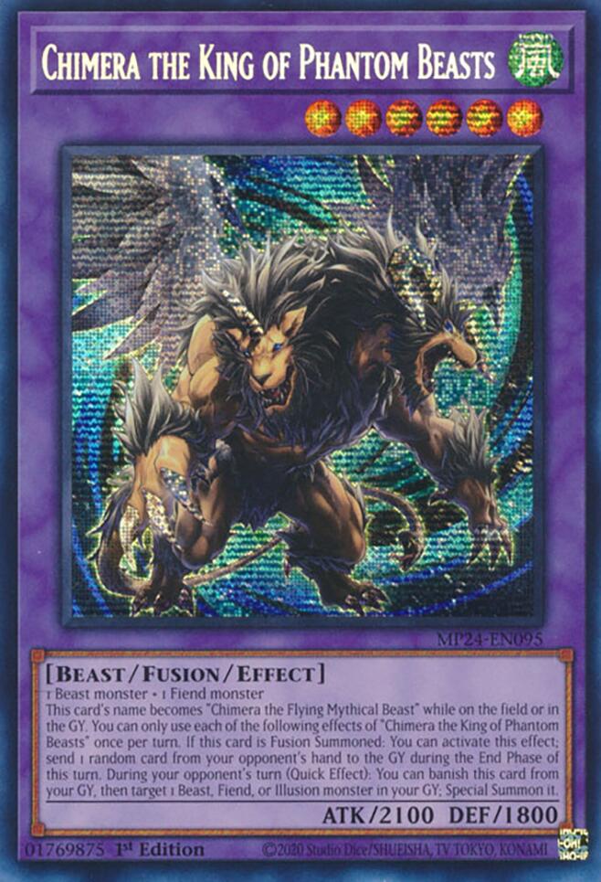 Chimera the King of Phantom Beasts [MP24-EN095] Prismatic Secret Rare | Deep Dive Games St. Marys