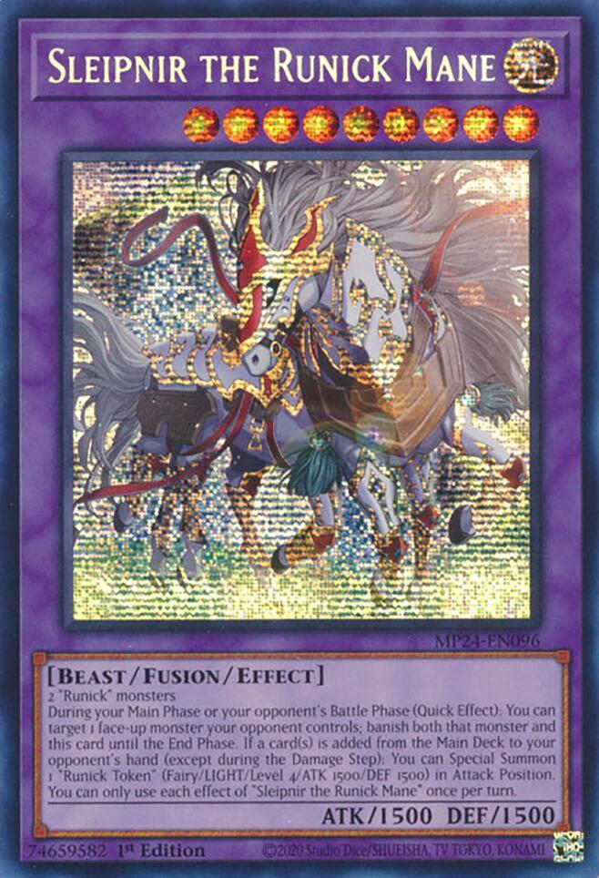 Sleipnir the Runick Mane [MP24-EN096] Prismatic Secret Rare | Deep Dive Games St. Marys