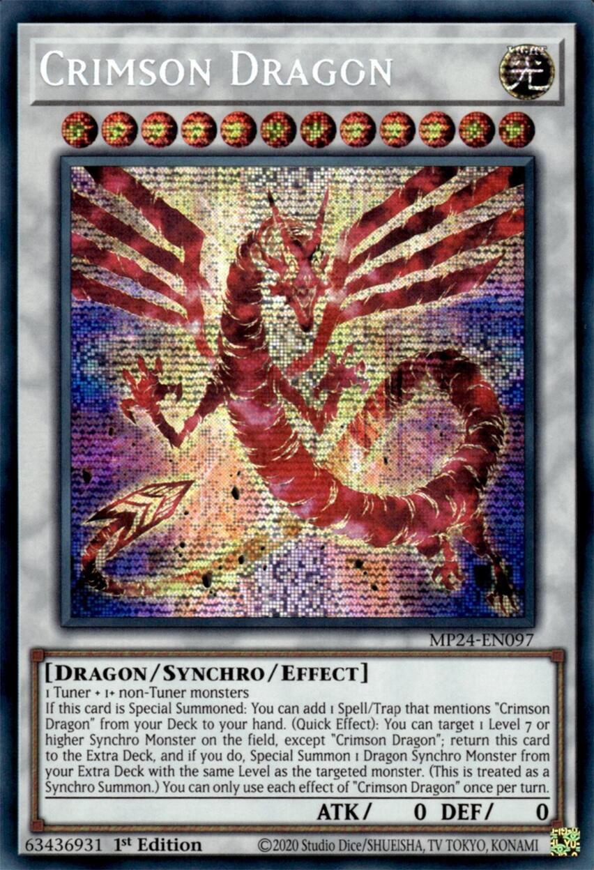 Crimson Dragon (card) [MP24-EN097] Prismatic Secret Rare | Deep Dive Games St. Marys