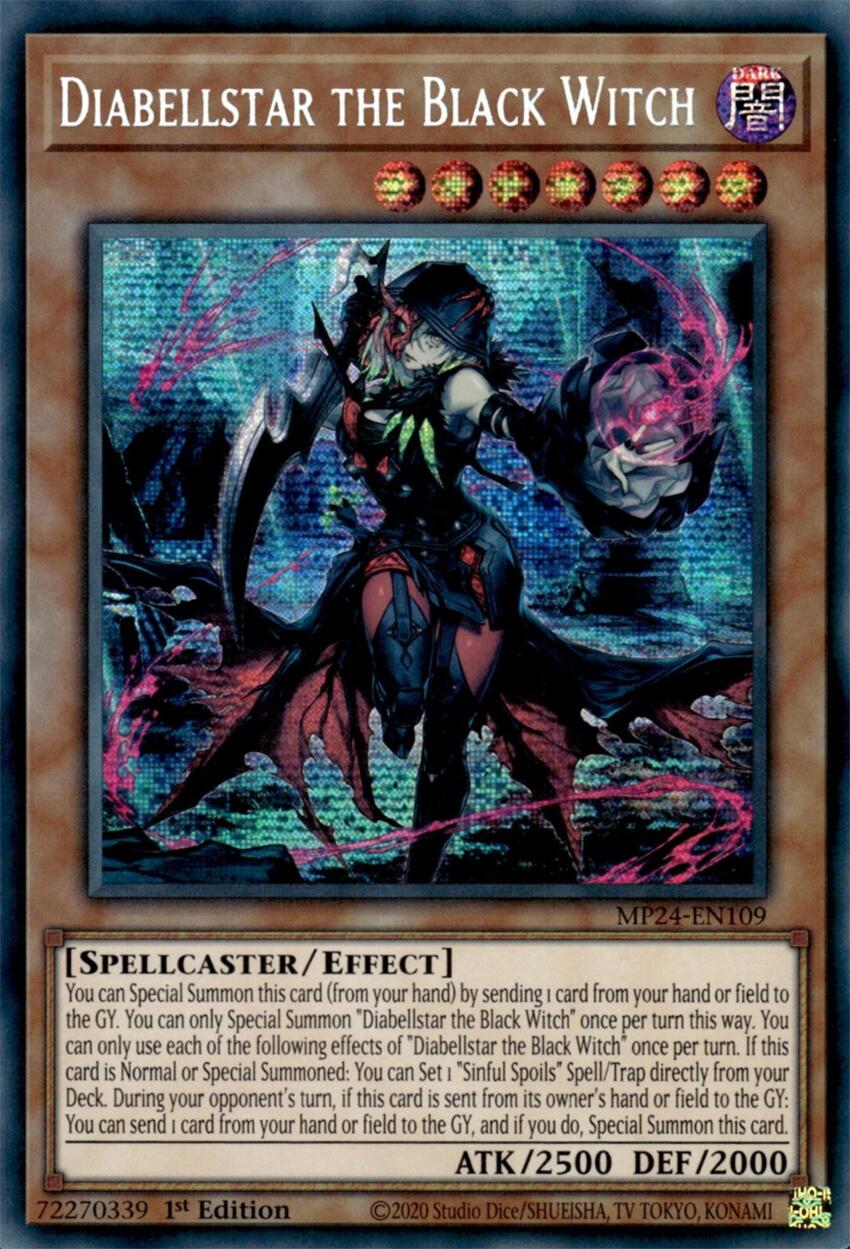 Diabellstar the Black Witch [MP24-EN109] Prismatic Secret Rare | Deep Dive Games St. Marys