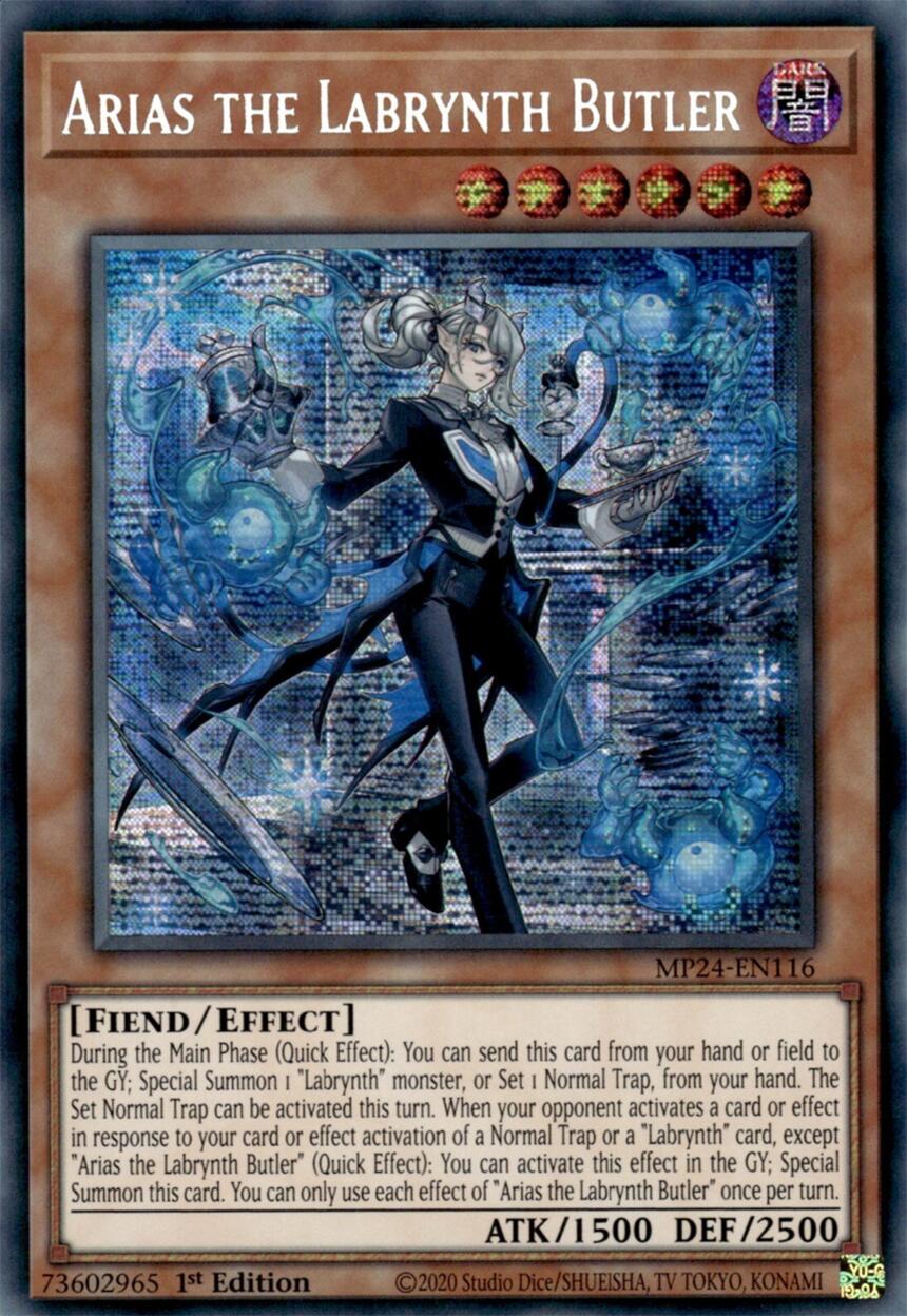 Arias the Labrynth Butler [MP24-EN116] Prismatic Secret Rare | Deep Dive Games St. Marys