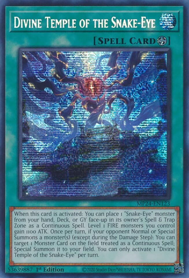 Divine Temple of the Snake-Eye [MP24-EN123] Prismatic Secret Rare | Deep Dive Games St. Marys