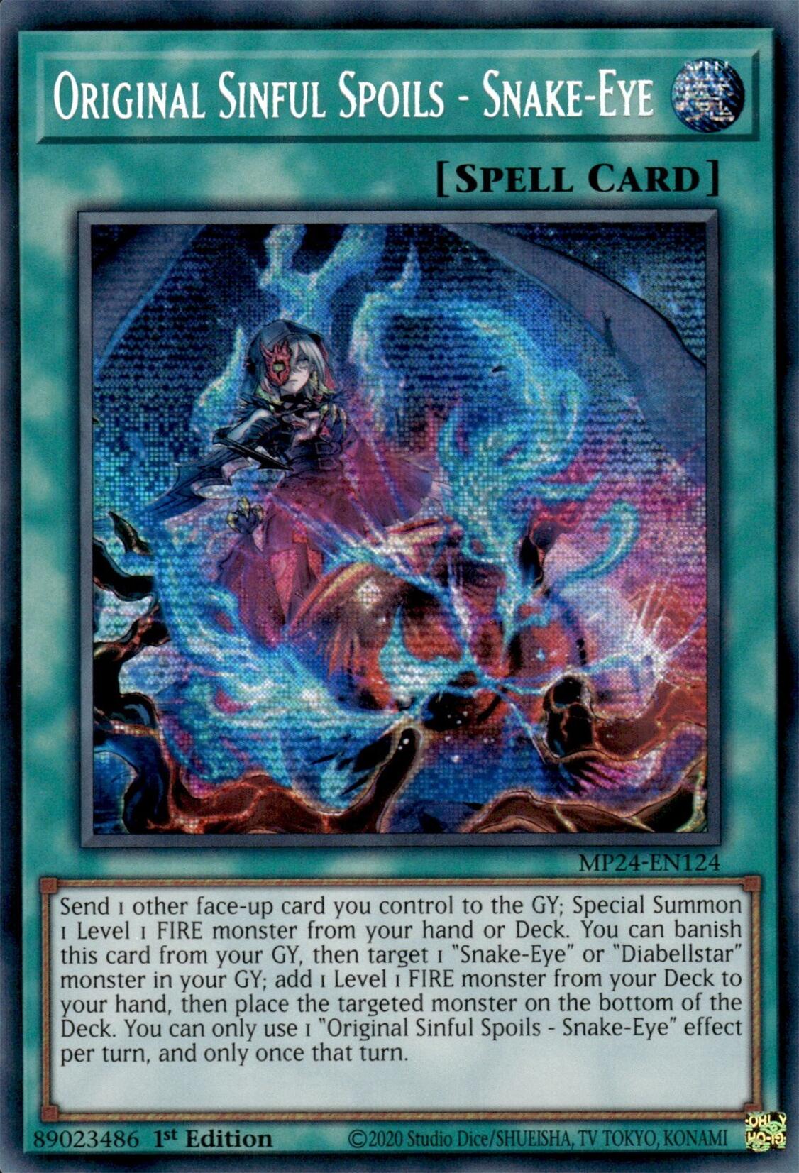 Original Sinful Spoils - Snake-Eye [MP24-EN124] Prismatic Secret Rare | Deep Dive Games St. Marys