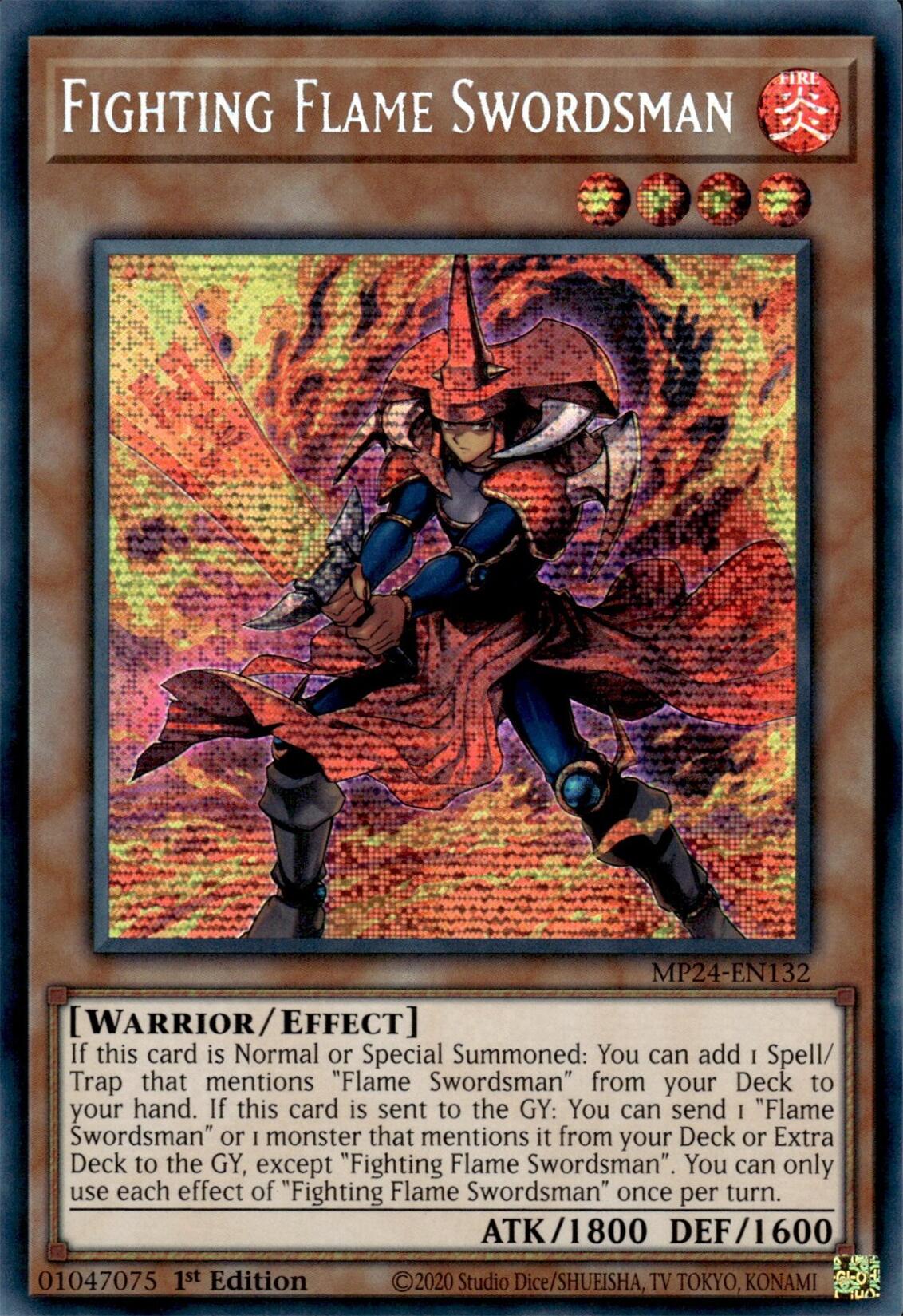 Fighting Flame Swordsman [MP24-EN132] Prismatic Secret Rare | Deep Dive Games St. Marys