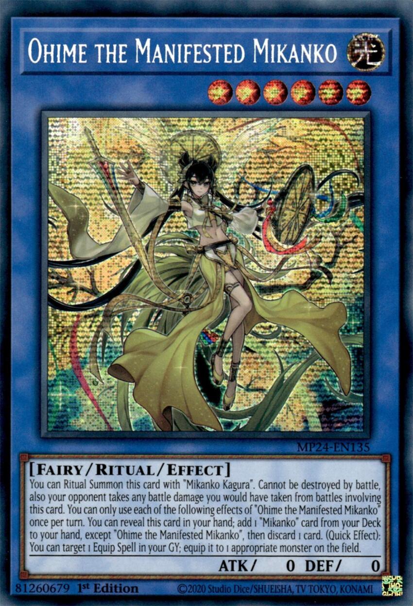 Ohime the Manifested Mikanko [MP24-EN135] Prismatic Secret Rare | Deep Dive Games St. Marys