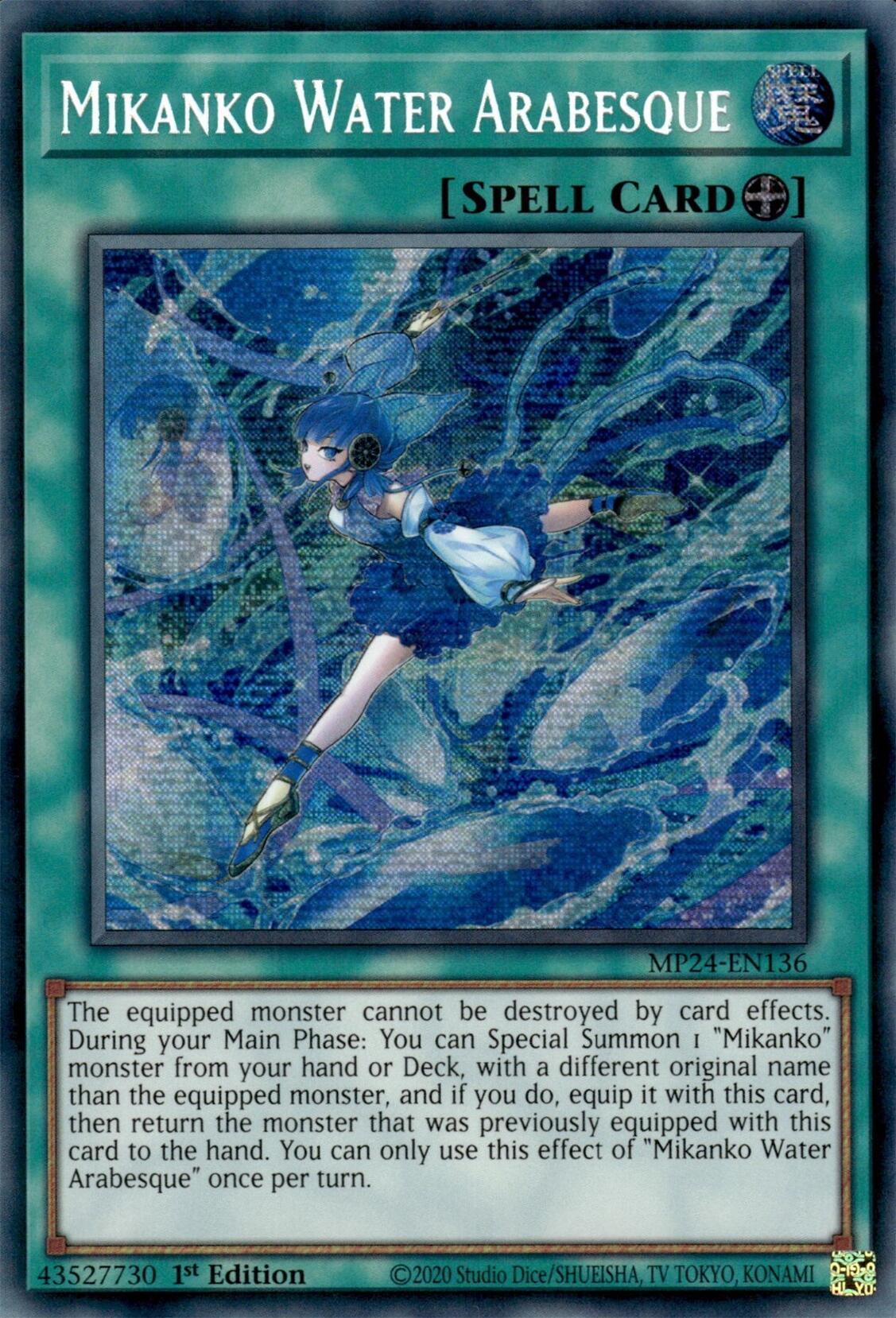 Mikanko Water Arabesque [MP24-EN136] Prismatic Secret Rare | Deep Dive Games St. Marys