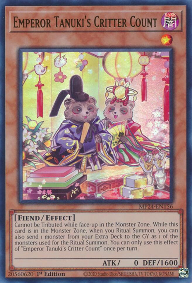 Emperor Tanuki's Critter Count [MP24-EN156] Ultra Rare | Deep Dive Games St. Marys