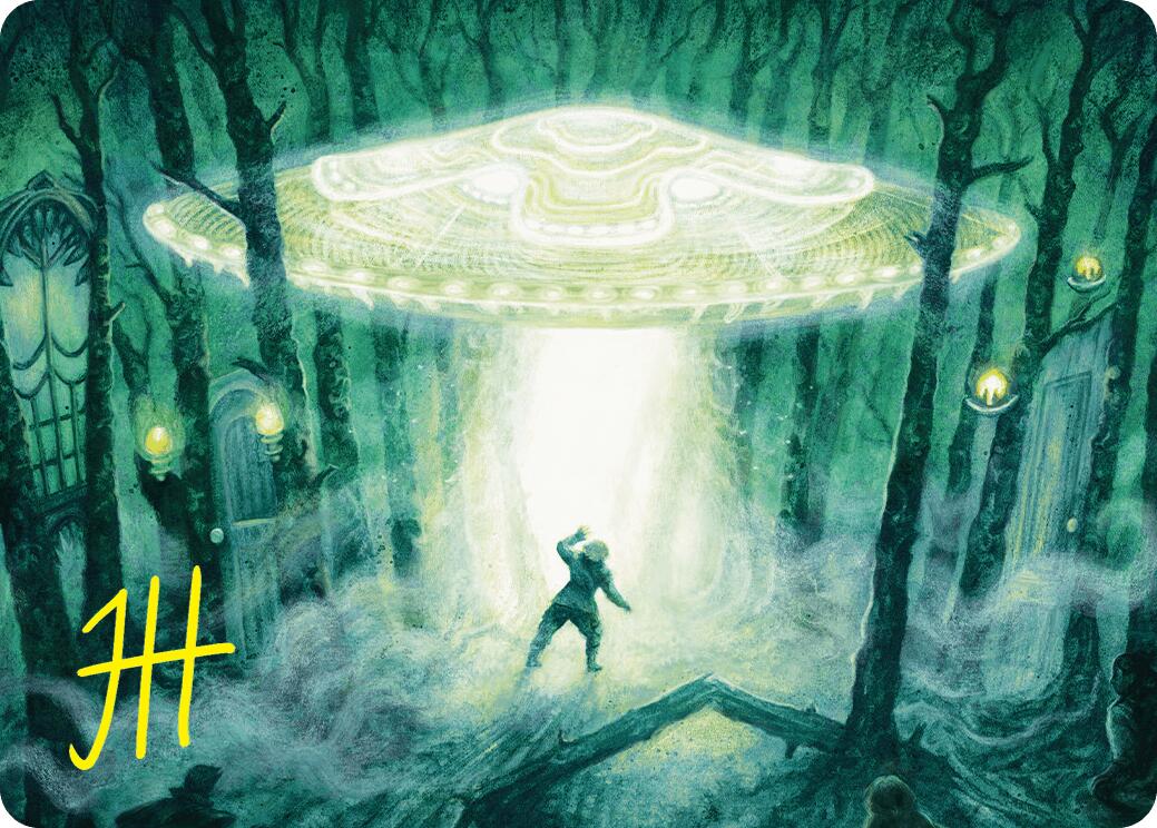 Unidentified Hovership Art Card (Gold-Stamped Signature) [Duskmourn: House of Horror Art Series] | Deep Dive Games St. Marys