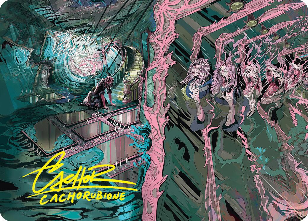 Mirror Room // Fractured Realm Art Card (Gold-Stamped Signature) [Duskmourn: House of Horror Art Series] | Deep Dive Games St. Marys