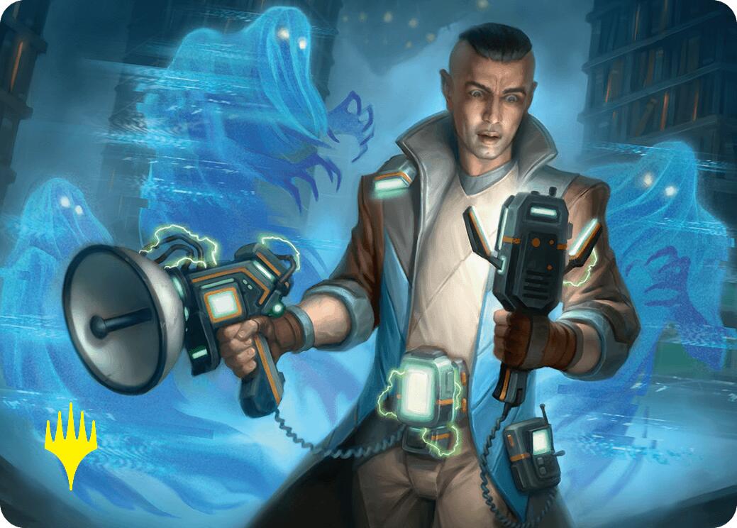 Paranormal Analyst Art Card (Gold-Stamped Signature) [Duskmourn: House of Horror Art Series] | Deep Dive Games St. Marys