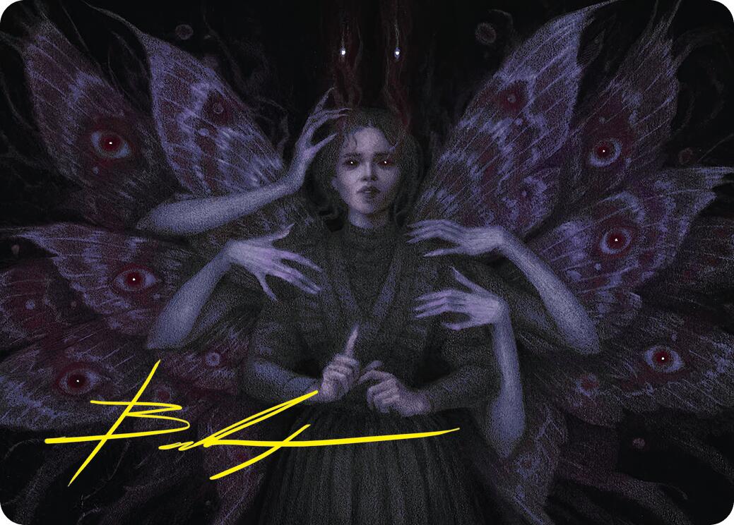 Demonic Counsel Art Card (7/54) (Gold-Stamped Signature) [Duskmourn: House of Horror Art Series] | Deep Dive Games St. Marys