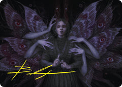 Demonic Counsel Art Card (7/54) (Gold-Stamped Signature) [Duskmourn: House of Horror Art Series] | Deep Dive Games St. Marys