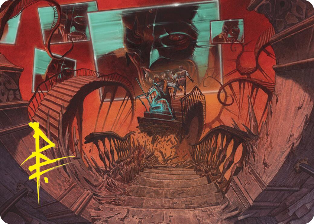 Let's Play a Game Art Card (Gold-Stamped Signature) [Duskmourn: House of Horror Art Series] | Deep Dive Games St. Marys